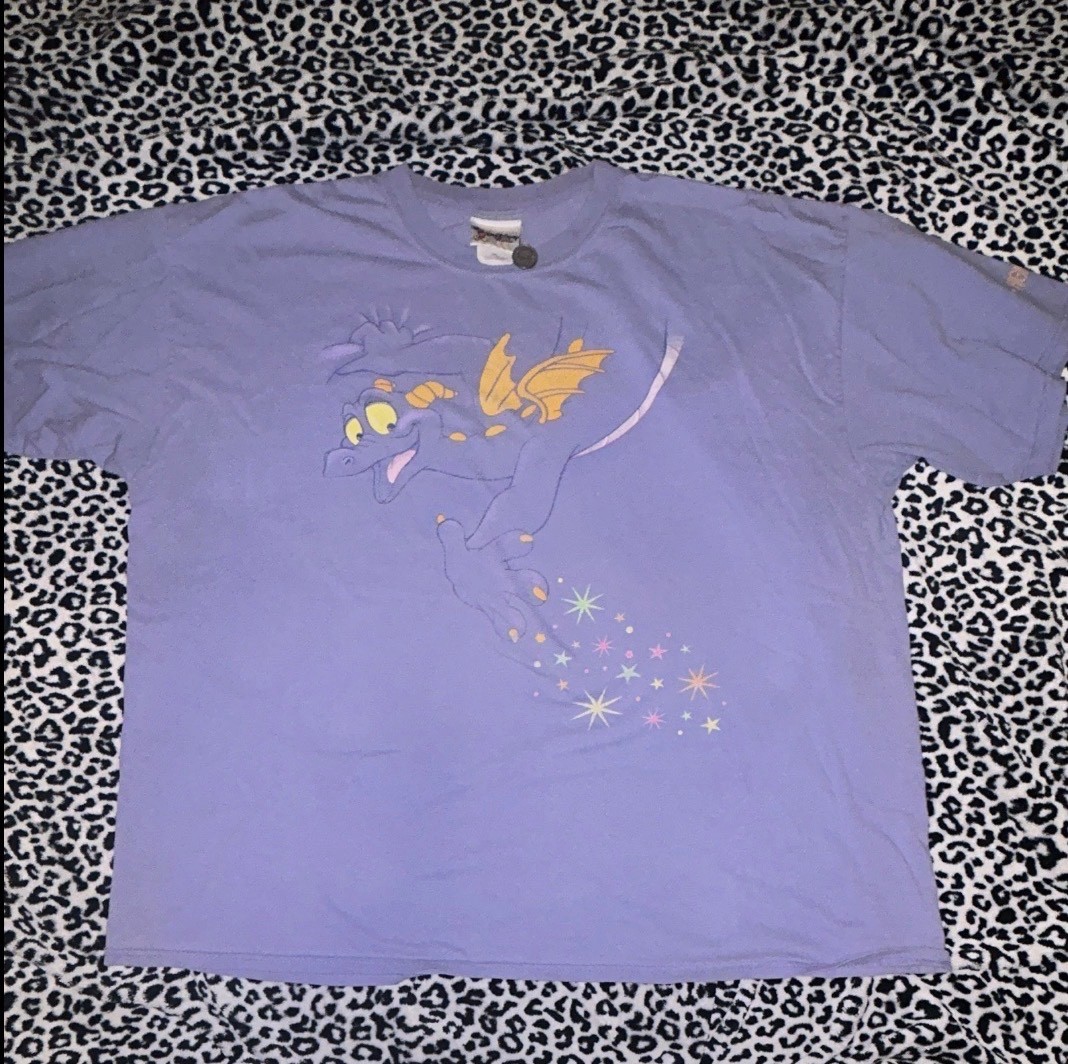 Vintage Walt Disney World Figment Purple Graphic T-Shirt Adult Unisex XXL