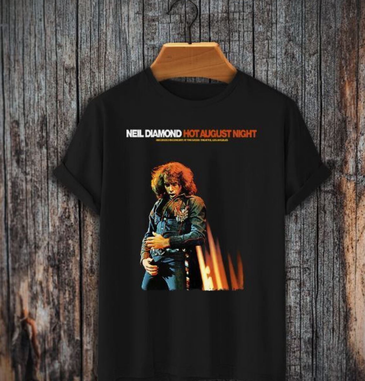 Hot August by Night Neil Diamond T-Shirt Crunchy Granola Suite Cracklin\' Rosie