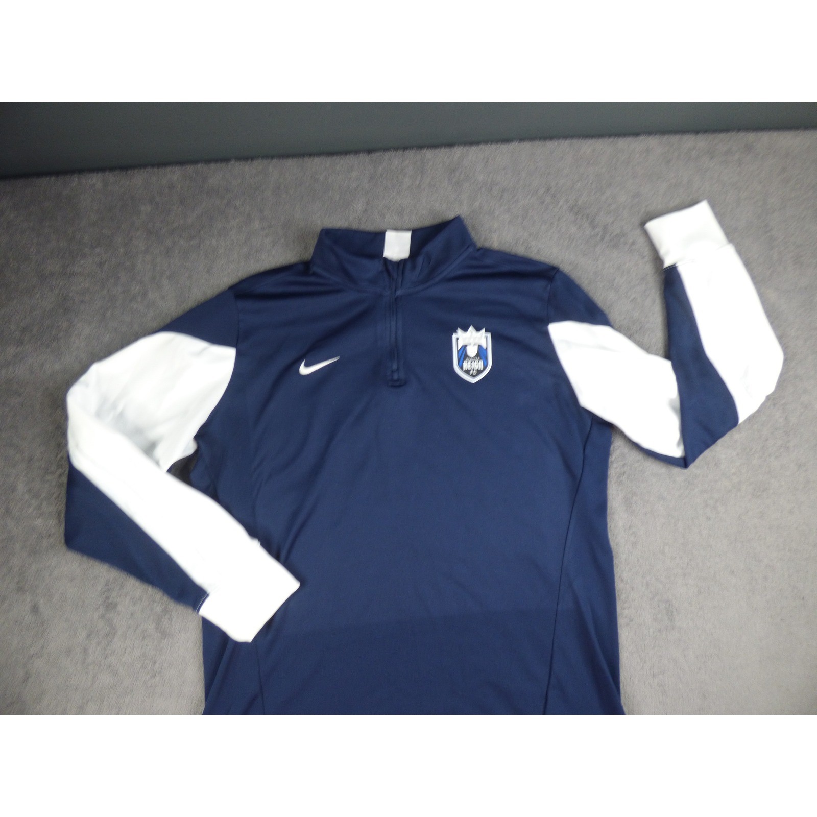 Nike Seattle Reign FC Dri-FIT Quarter Zip Training Top Navy Blue Mens XL