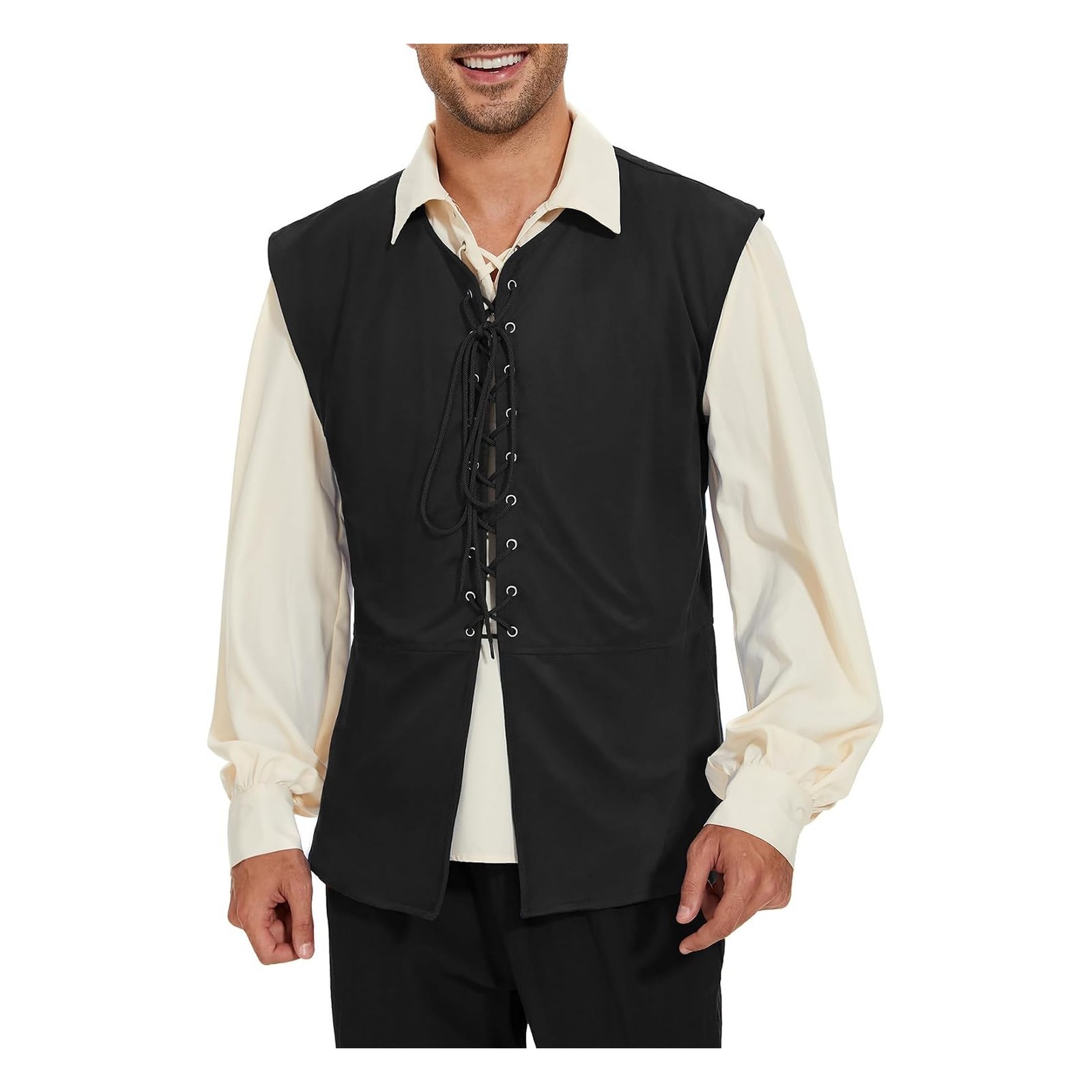 Pirate Vest Men Renaissance Costume Men Ren Fair Medieval Halloween Cosplay