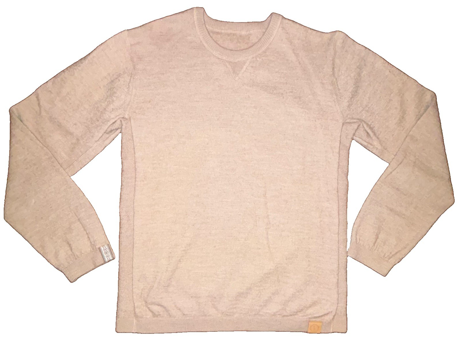 Paka Royal Alpaca Handmade The Original Crew Sweater Beige Adult Large