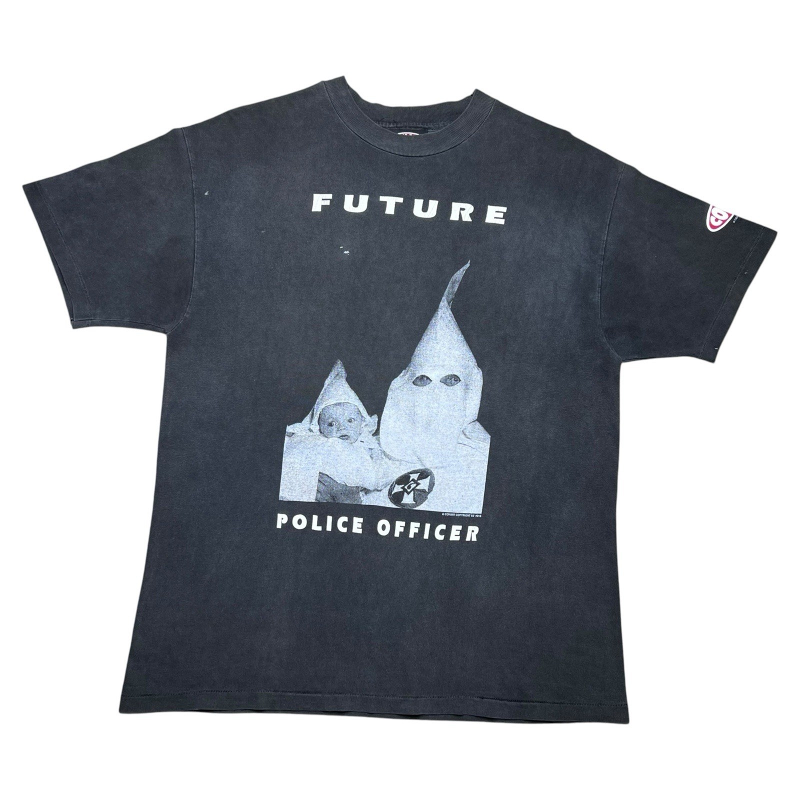 Vintage 1993 Future Police Officer Conart Graffiti Rap Hip Hop T-Shirt Sz L