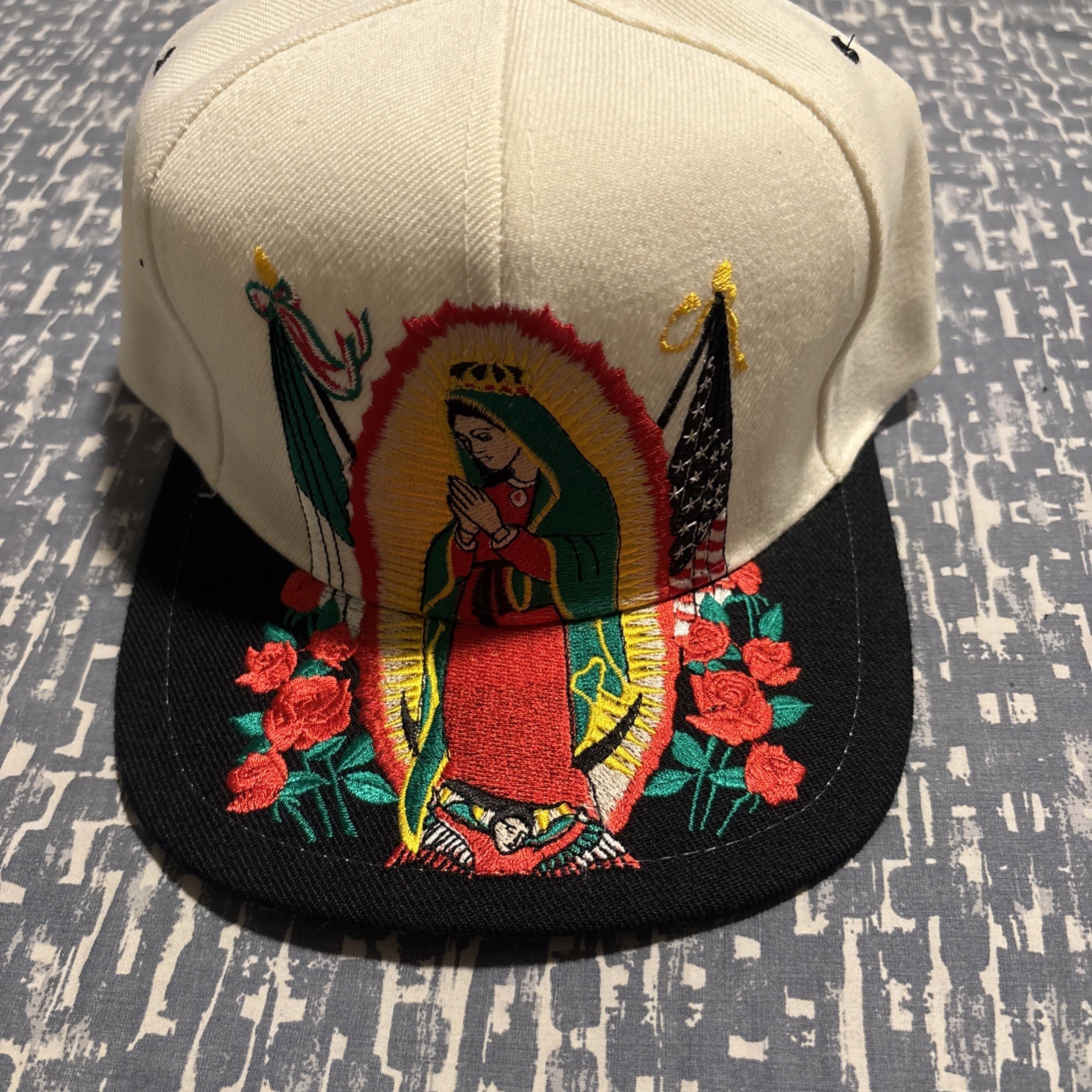 Vintage 90s Virgin Guadalupe Big Logo Embroidery SnapBack