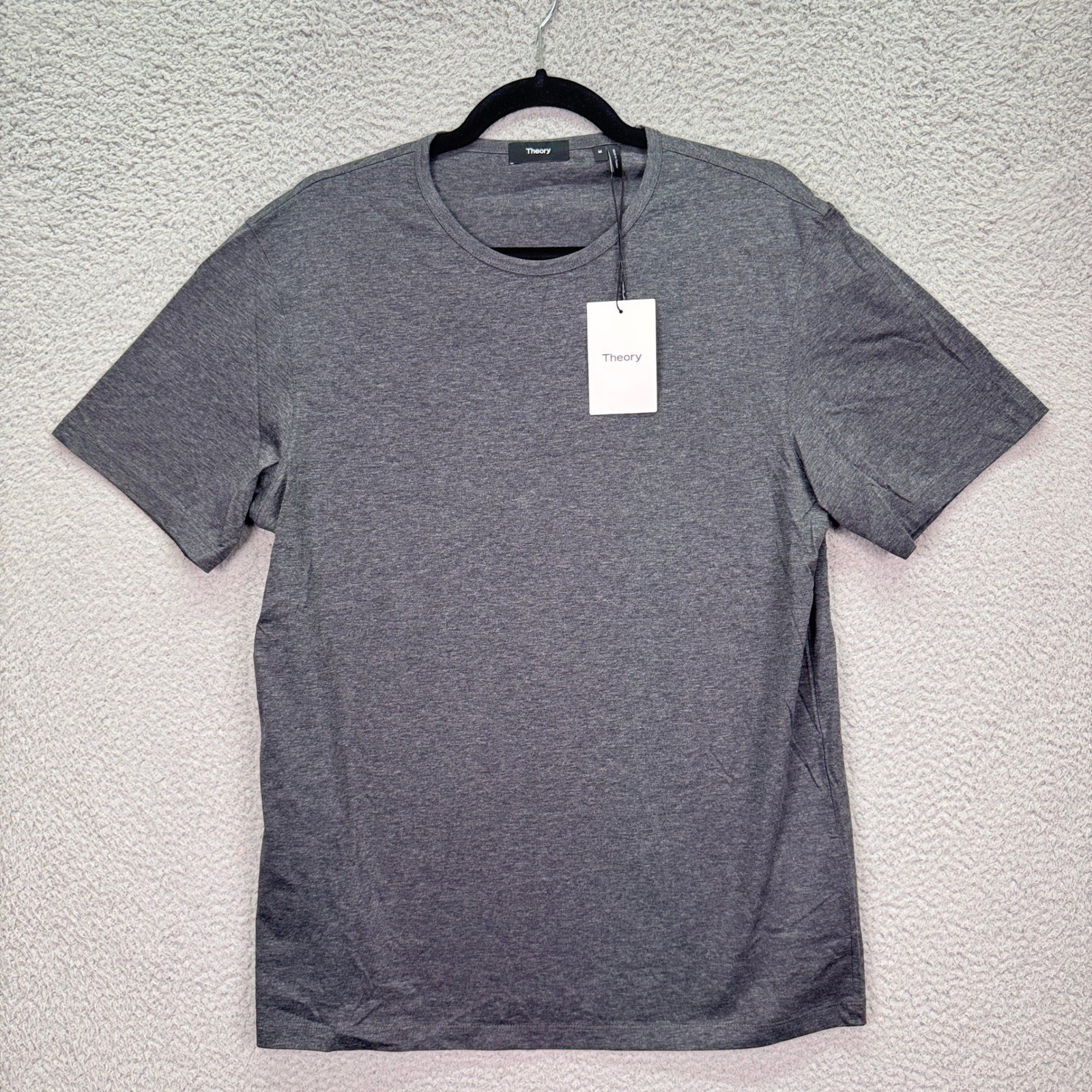 Theory Tshirt Mens M Gray Precise Tee Luxe Cotton Jersey Pestle Melange Preppy