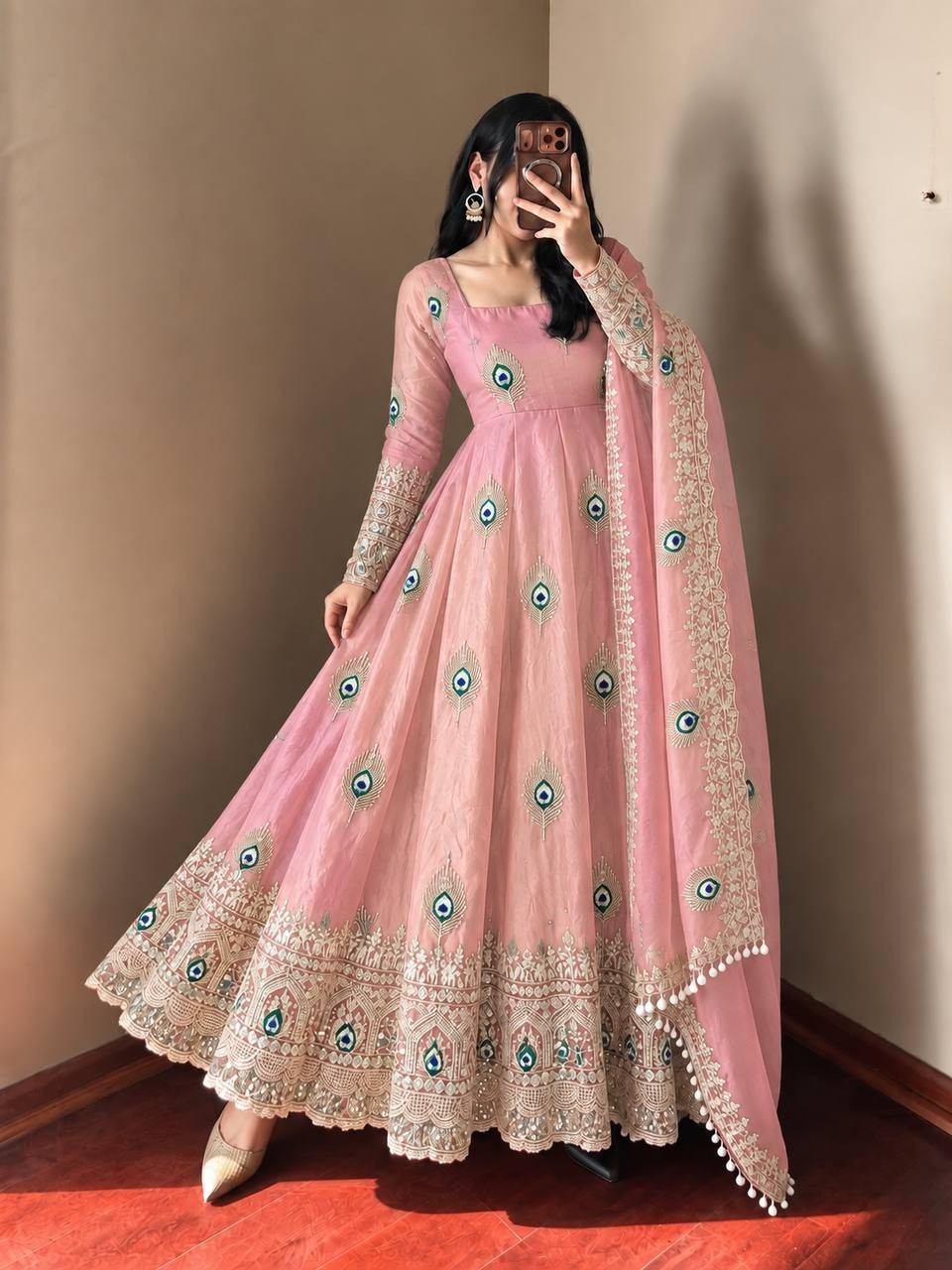 Ethnic Designer Silk Salwar Kameez With Dupatta Wedding & Party Wear Dress