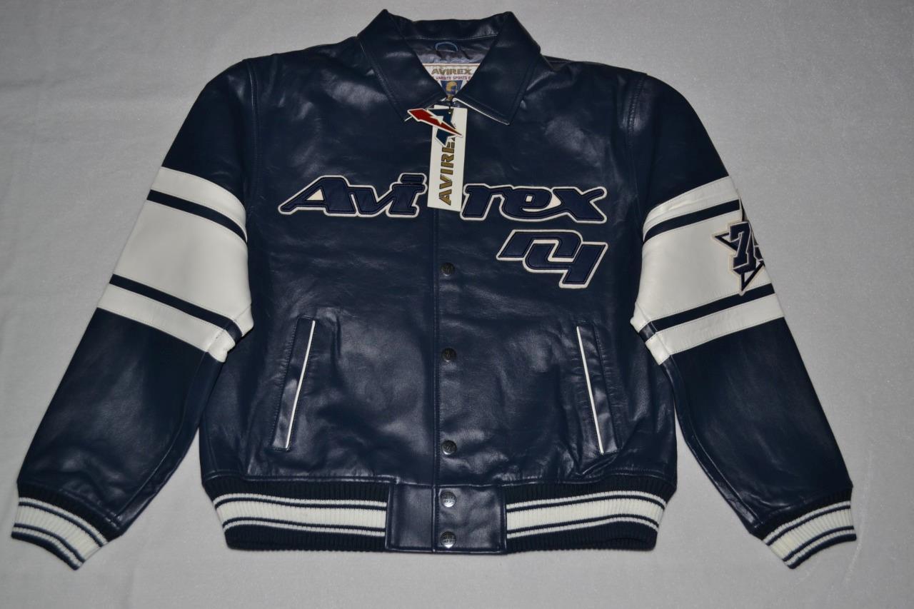 SALE AUTHENTIC Avirex LIMITED CITY SERIES Leather BRONX Jacket MENS NAVY NEW