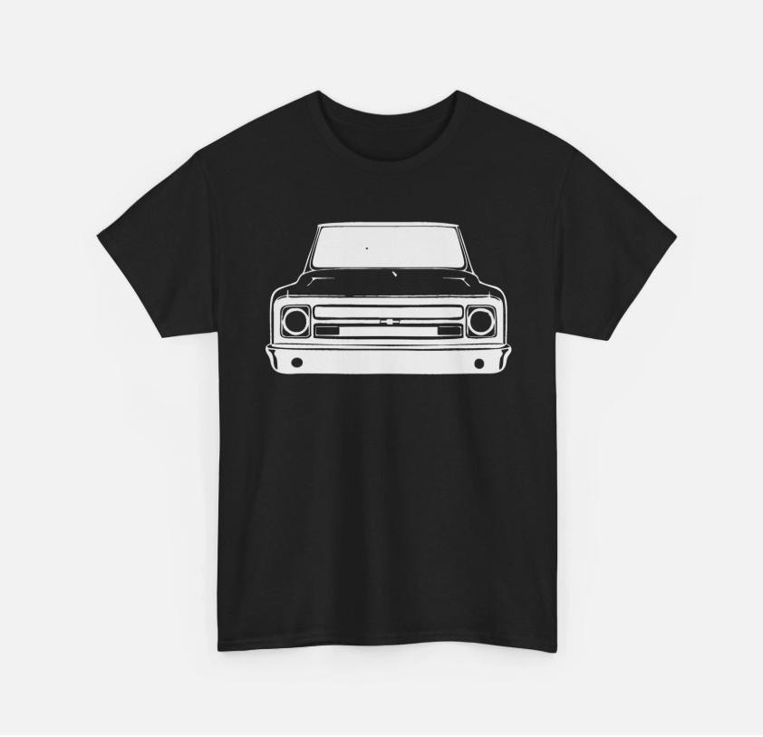 Truck Front Outline Unisex Heavy Cotton T-Shirt