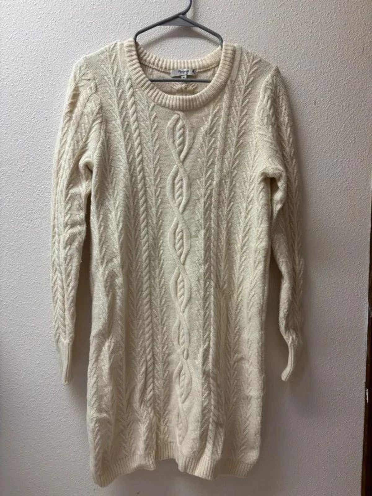Madewell Long Cream Wool Sweater