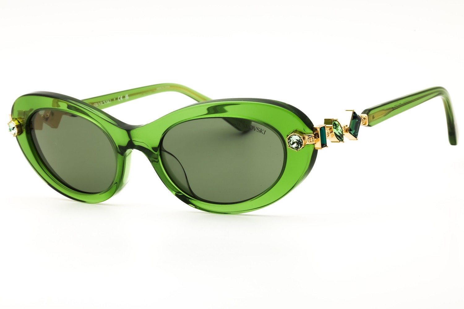 Swarovski SK6042 3002/2 Transparent Green / Green 53mm Women\'s Sunglasses