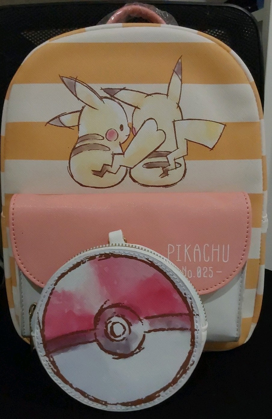 Pokemon Pikachu Striped Mini Backpack