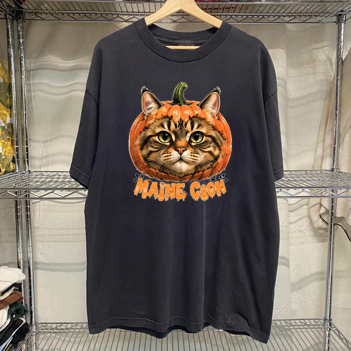 Maine Coon Pumpkin Happy Halloween Gift For Family S-5XL T-shirt