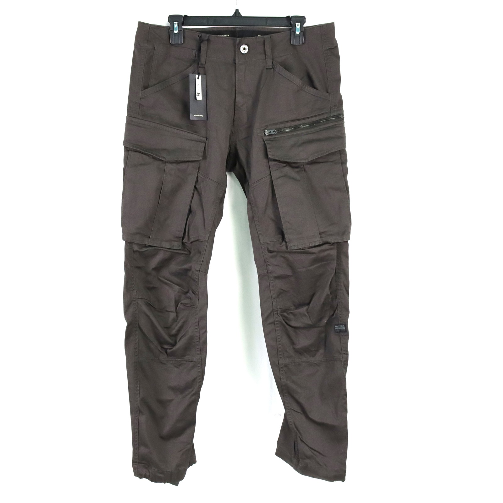 G-Star Raw Rovic Zip 3D Regular Fit Tapered Leg Pants In Raven Men\'s Size 30/30