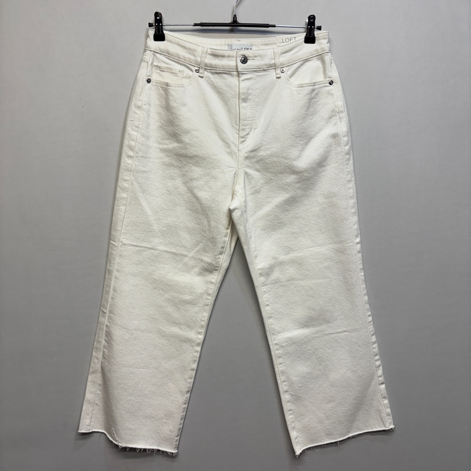 NWT Ann Taylor LOFT The Wide Leg Crop High Rise Curvy Jeans 4P 4 Petite C066 -26