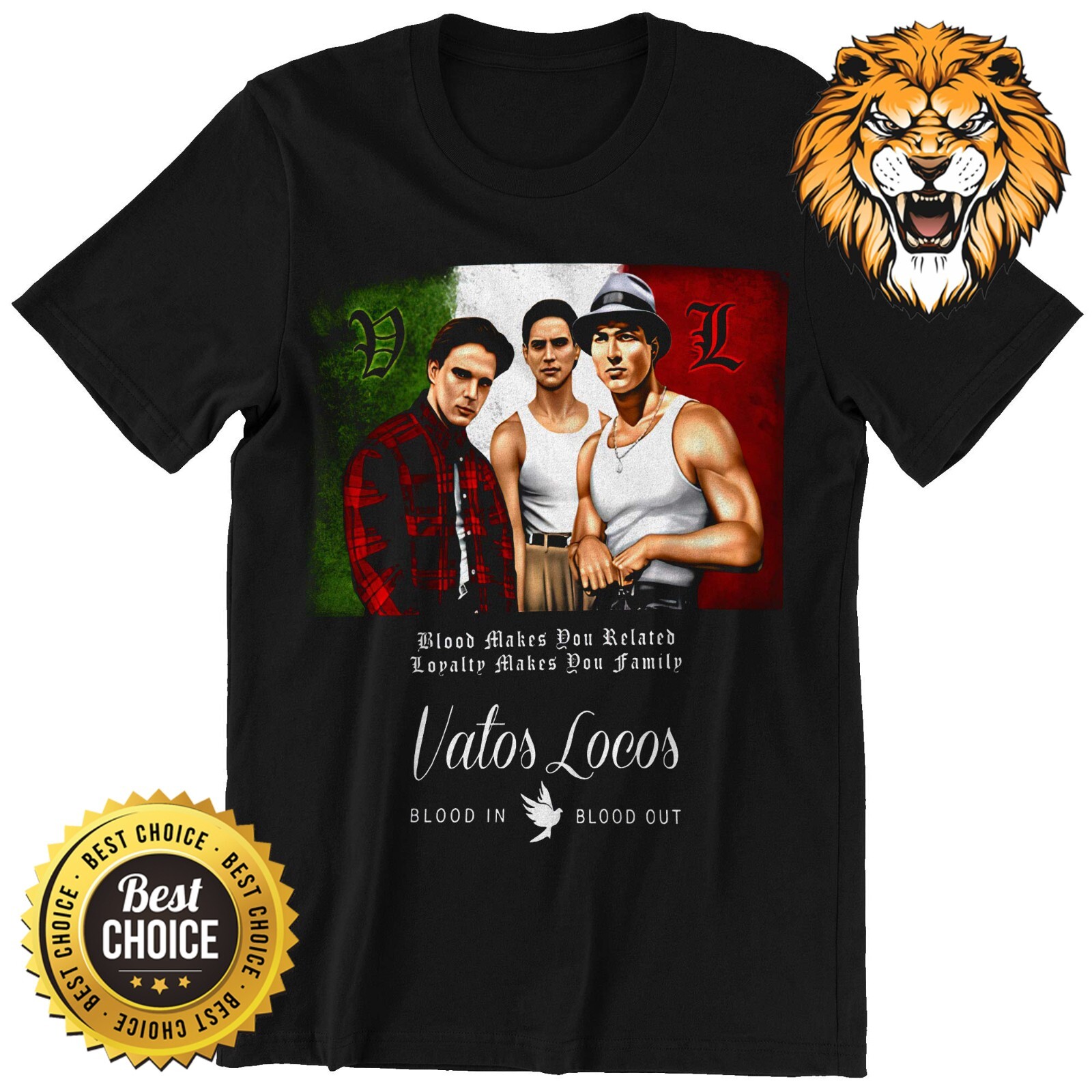 Vatos Locos T-Shirt Blood In Blood Out limited edition rare collection