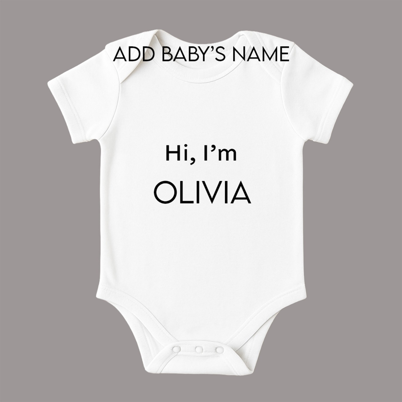 Hi, I’m (Name) Baby Bodysuit | Personalized Infant Bodysuit | Newborn - 6 Mos.
