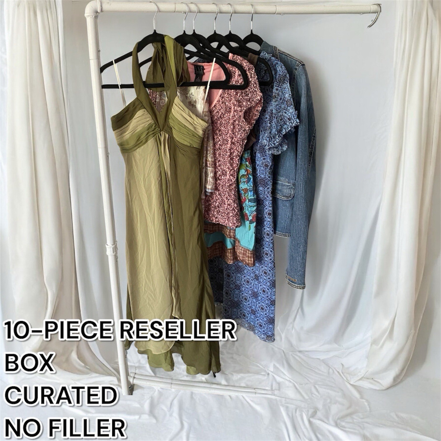 10-PIECE RESELLER CLOTHING LOT FOR RESALE BUNDLE - 90s Y2K - SWEATERS TOPS PANTS