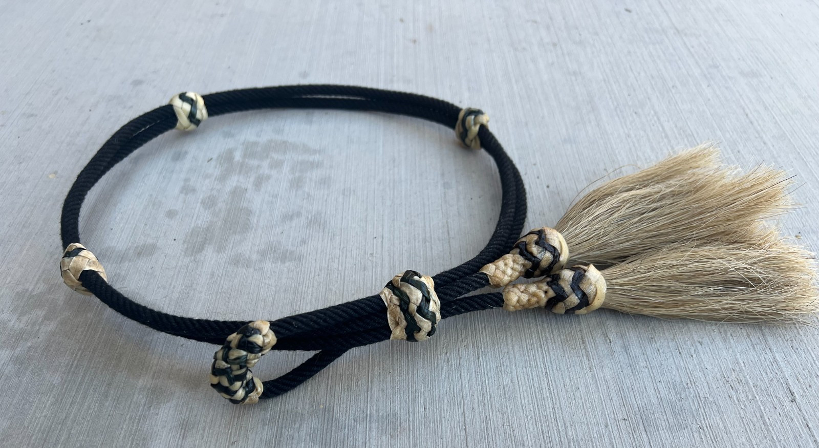 Western Hat Band With Horse Hair, Cowboy Rodeo Hat Decoration With Raw Hide