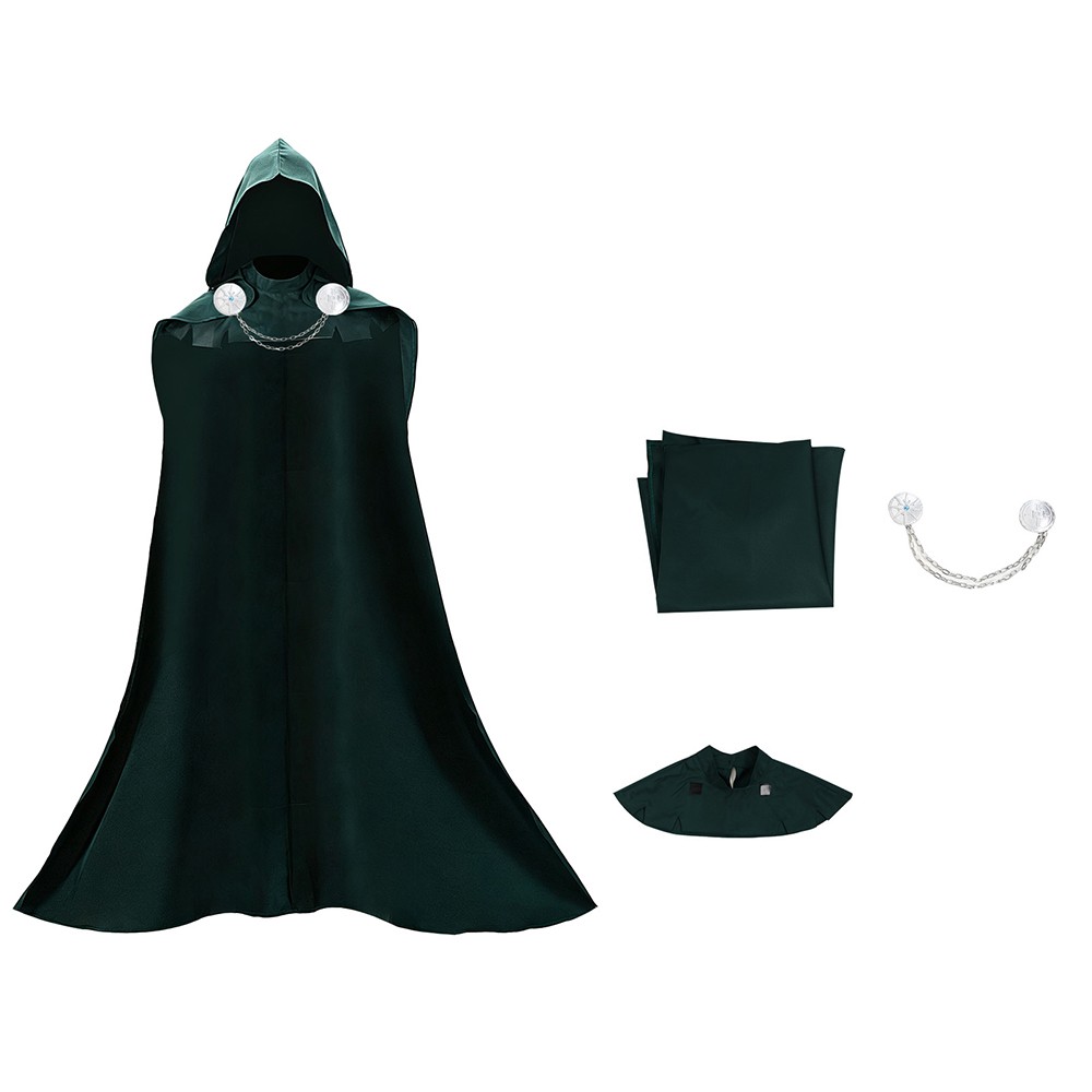 Dr Doom Costume Hooded Cape Halloween Doctor Doom Comic Con Men's Cosplay Cloak