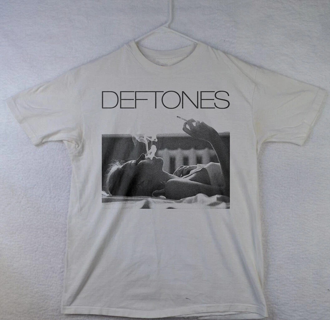 HOT DEFTONES Smoking Girl Band White Unisex T-shirt Size S-5XL