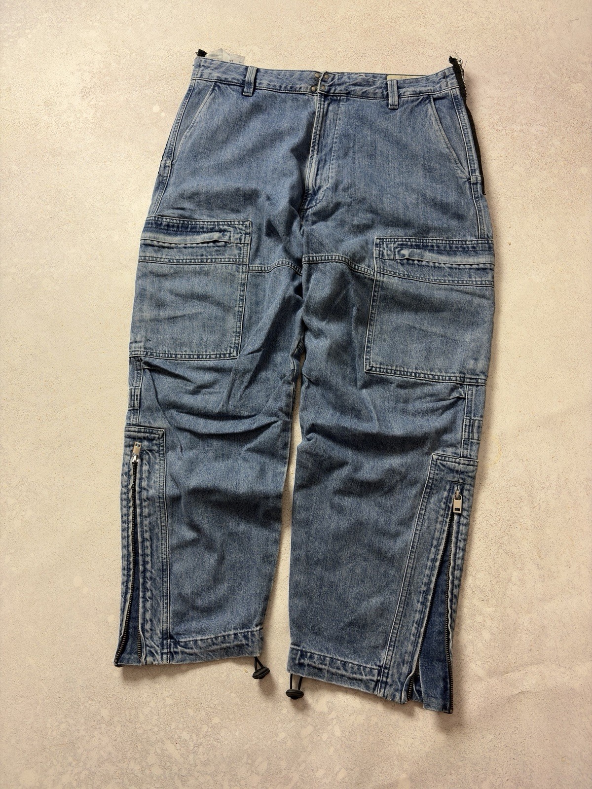DDP Diesel Multipocket Cargo Zip Jeans D-Luks Size 34