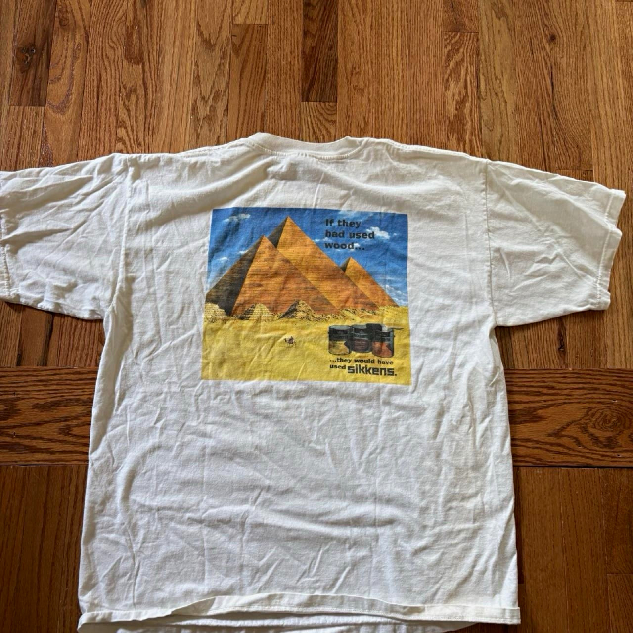 Vintage rare Gildan Ultra Cotton Men’s XL White Graphic Logo Egypt Pyramids Tee