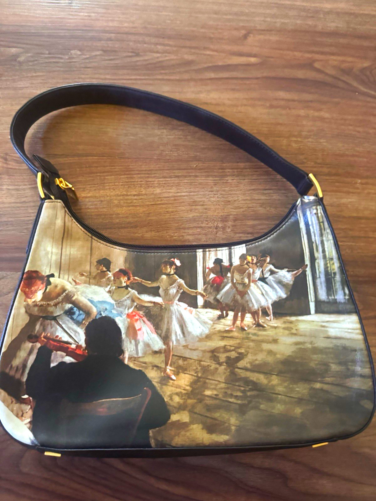 Icon Los Angeles Edgar Degas Ballet Rehearsal Leather Shoulder Bag.Mint.Rare