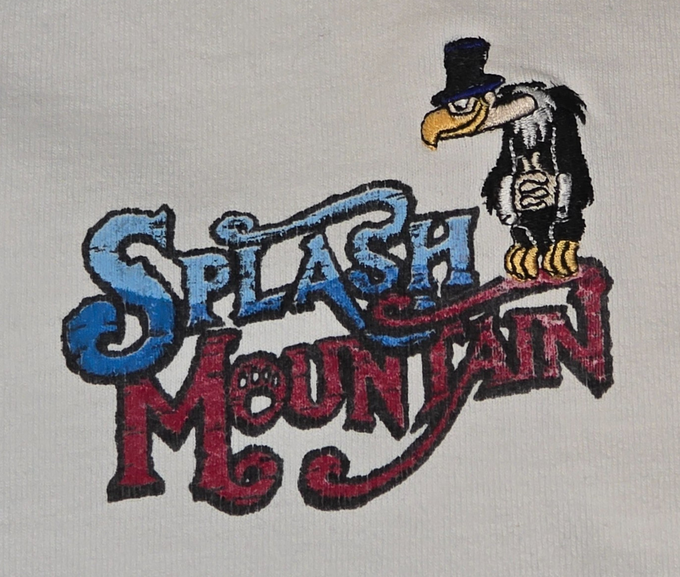 Vintage 90s Disney Splash Mountain Br\'er Vulture Henley L/XL USA Rare embroidery