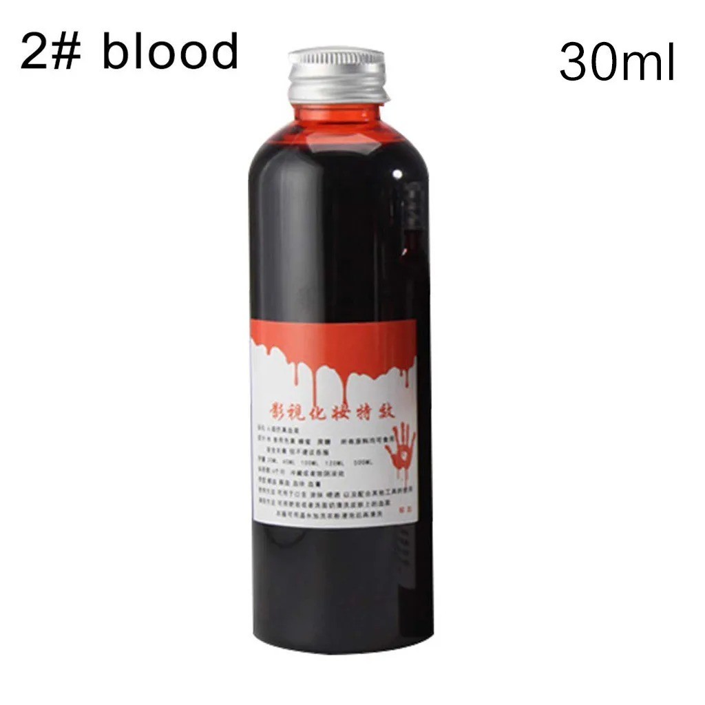 Halloween Fake Blood 30/60/100ml Cosplay Prop Makeup Realistic Plasma