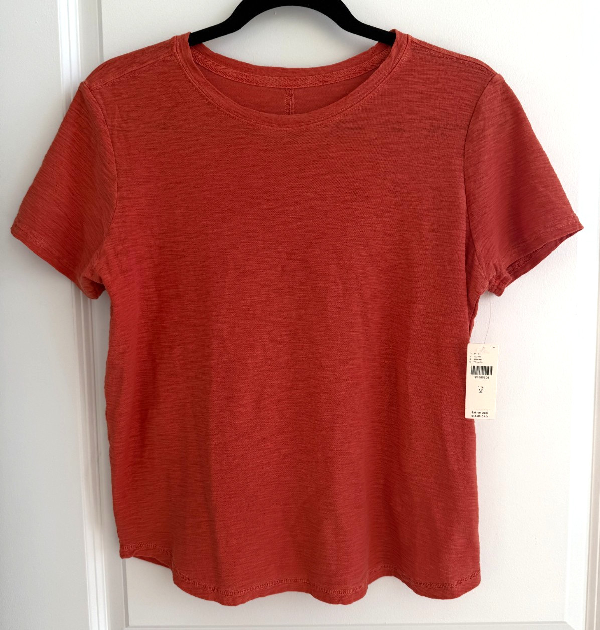 Pilcro Anthropologie Tomato Orange Short Sleeve Relaxed Fit Shirt SZ M NWT $36