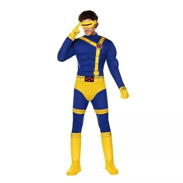 Spirit Halloween Marvel X Men 97 Adult Cyclops Muscle Suit Size Varies BRAND NEW