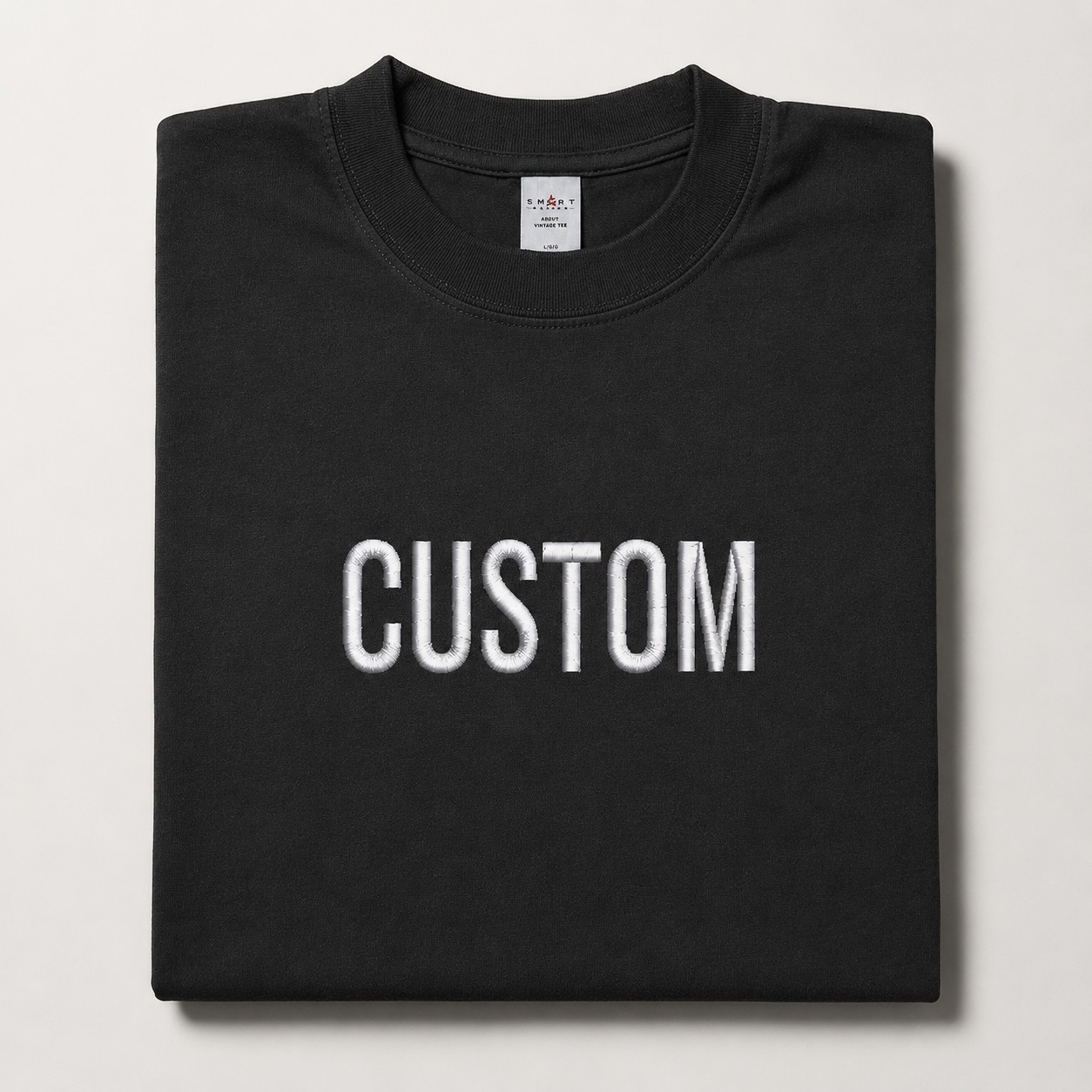 Custom Text Embroidery Your name Brand Embroidered Tee Personalized