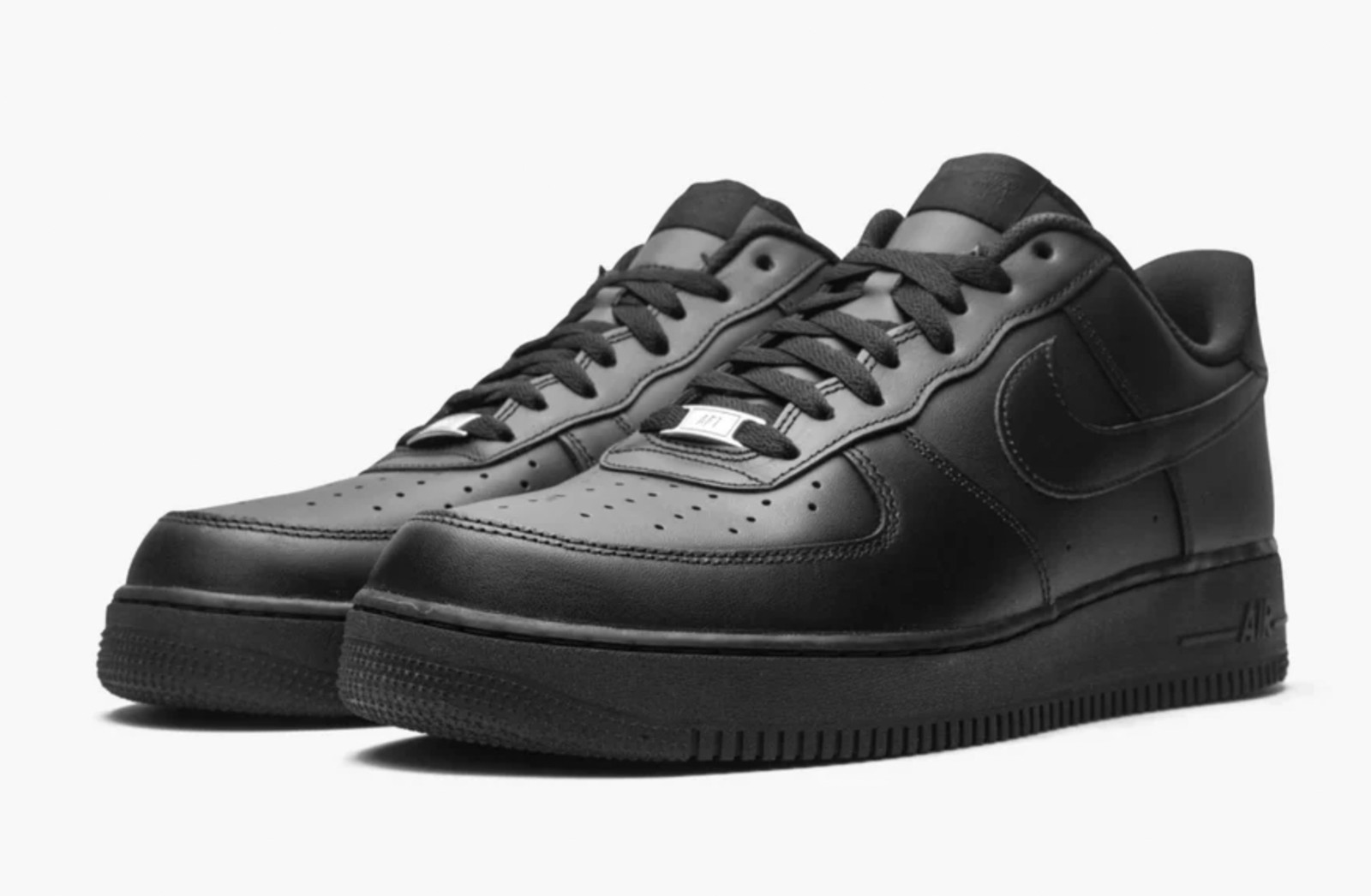 Nike Air Force 1 Low '07 Triple Black Mens Black Sports Sneaker CW2288-001