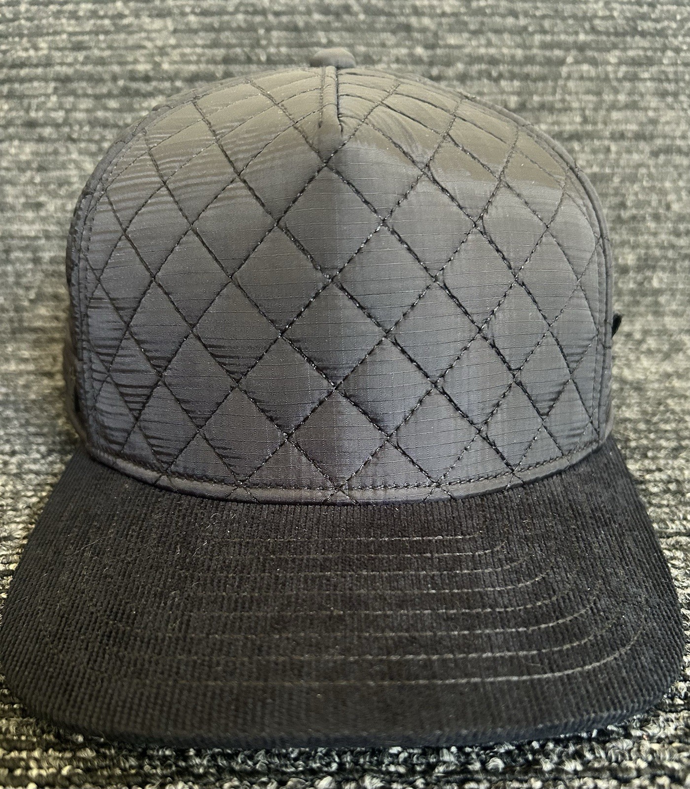 Melin Odyssey Quilted Adjustable Baseball Cap Hat Black Gray  Size Medium 