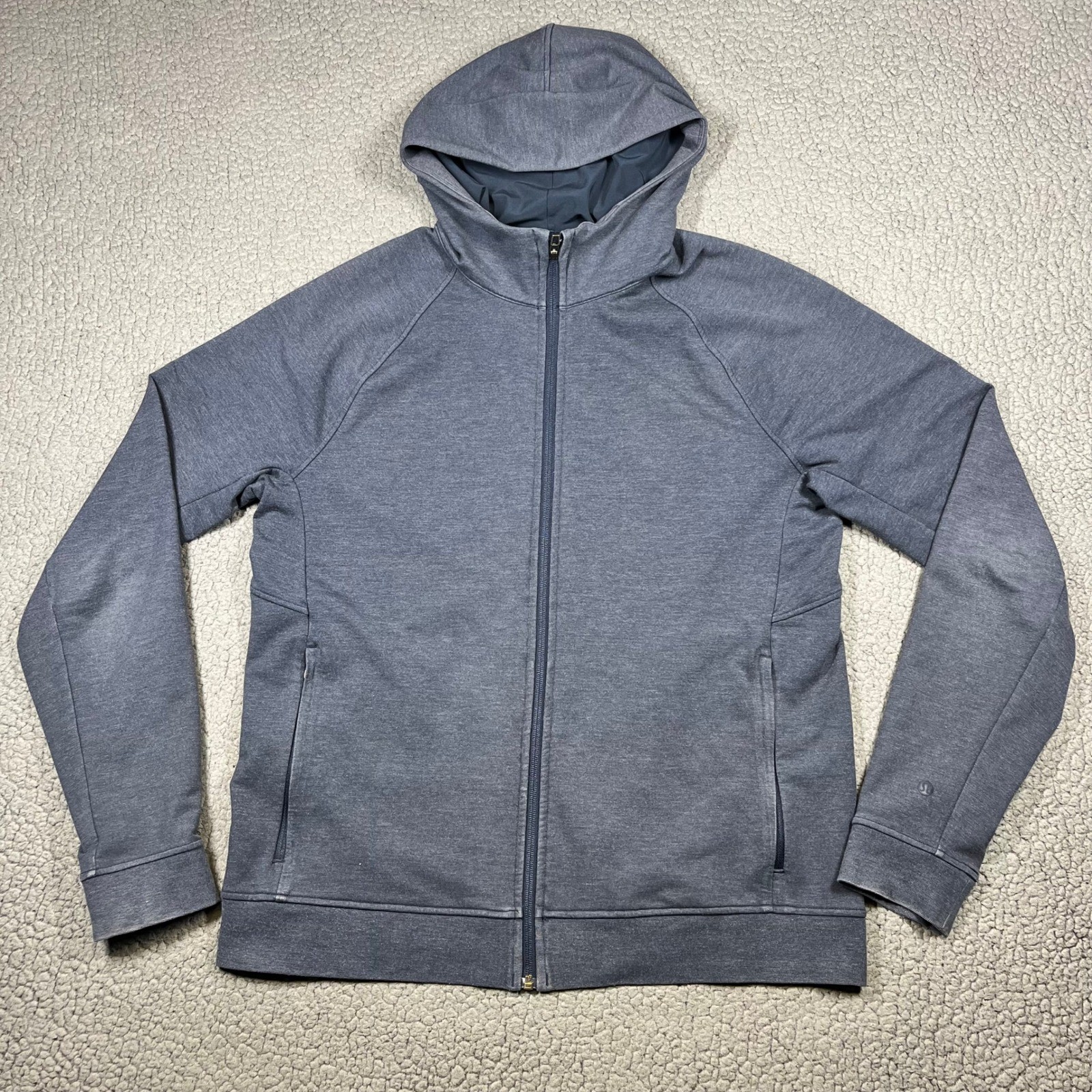 Lululemon City Sweat Full Zip Hoodie Jacket Men L Athletic Blue Gray Athleisure