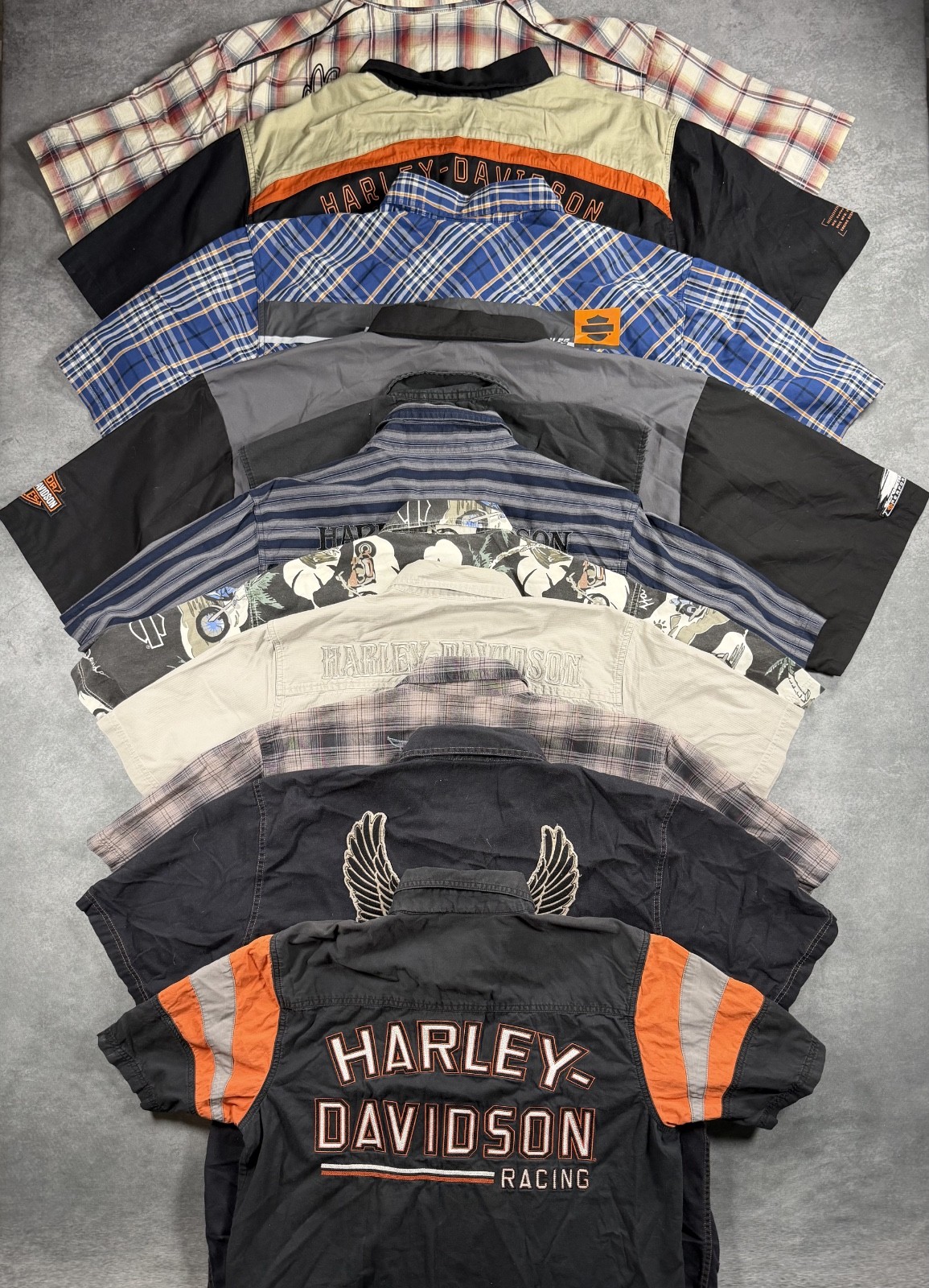Vintage Harley Davidson Biker Button down Shirt Lot Of 20 90s 2000s Mixed szs
