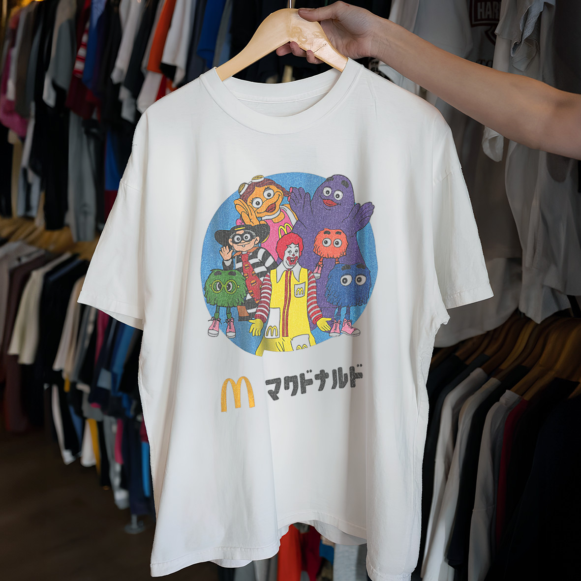 McDonald's 80s Japan T-Shirt Vintage Style S-5XL