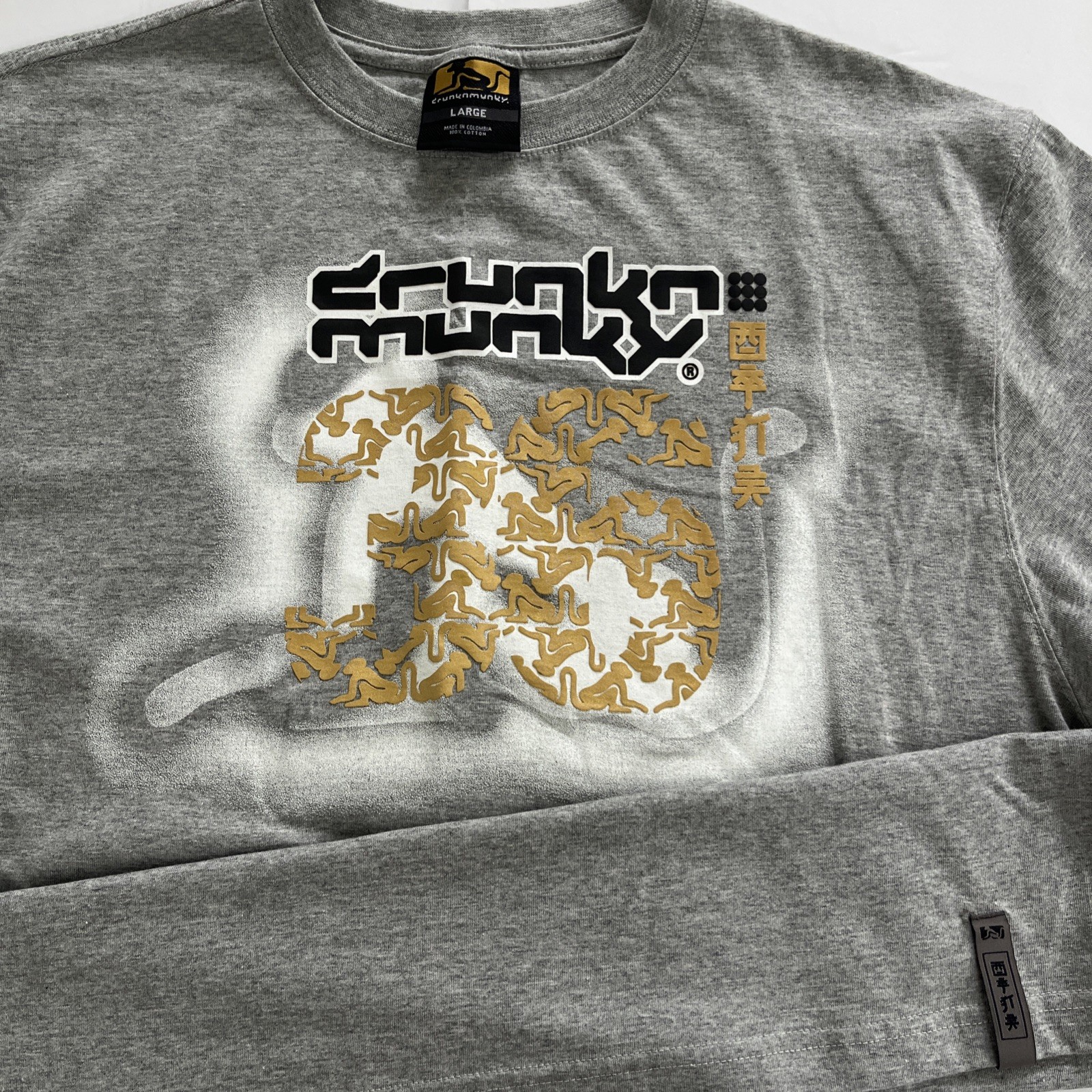 VTG DrunknMunkey Short Sleeve Tee Graphic T Shirt Y2K Streetwear Skate Large