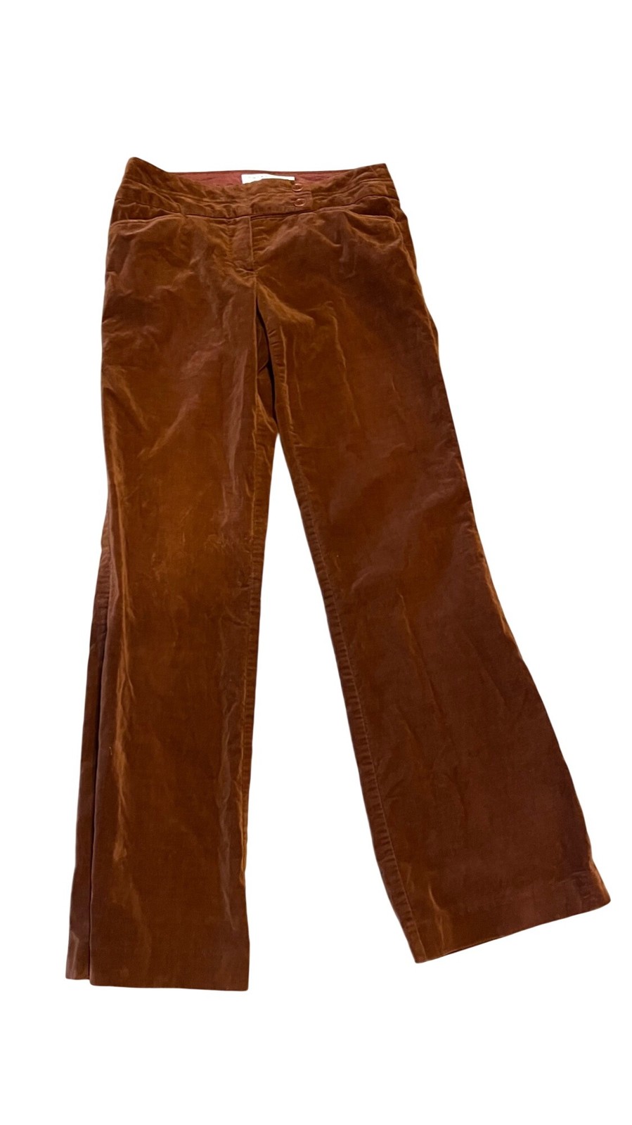 Trina Turk Brown Corduroy Wide Leg Pants 4 Vintage boho Retro