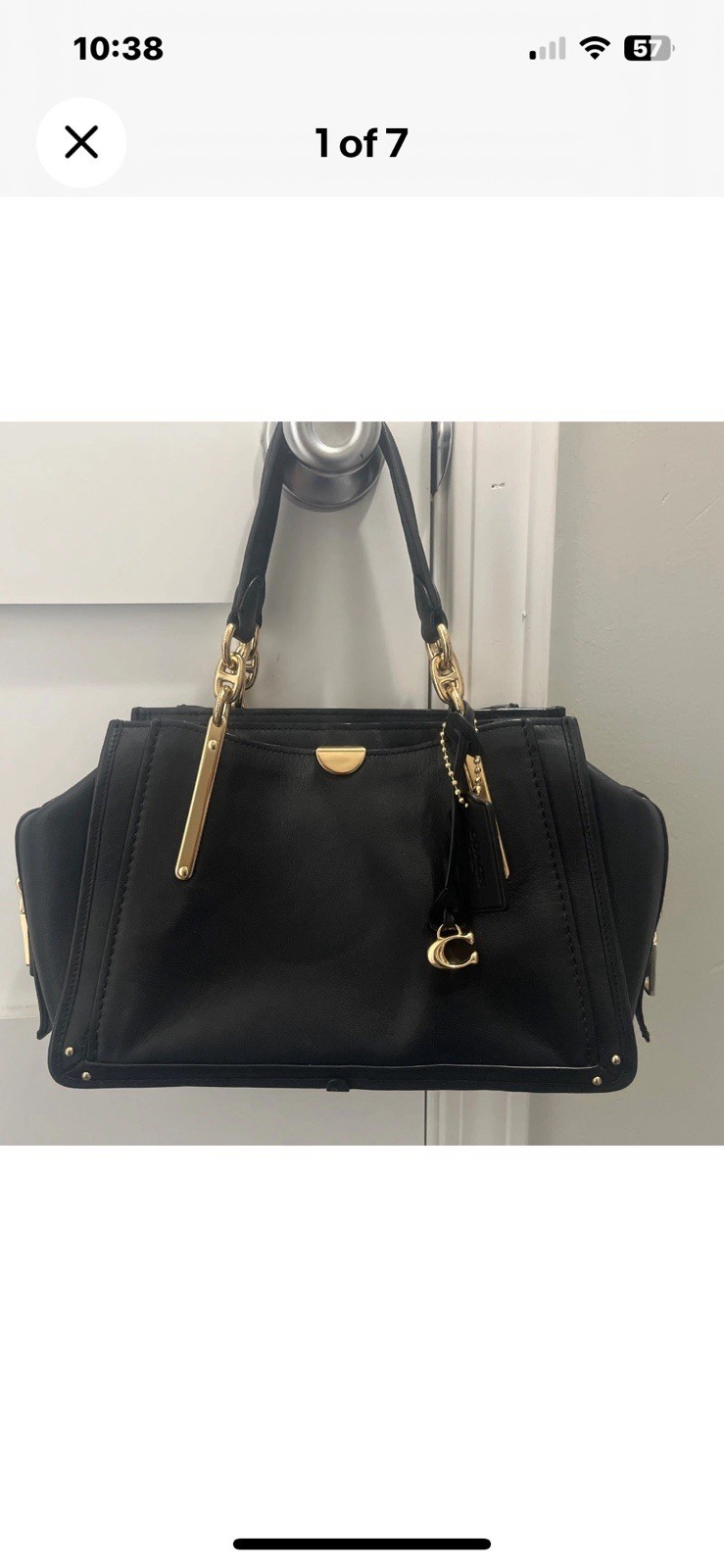 EUC Coach Dreamer 21 Limited Edition Black Smooth Leather 2-Way Zipper