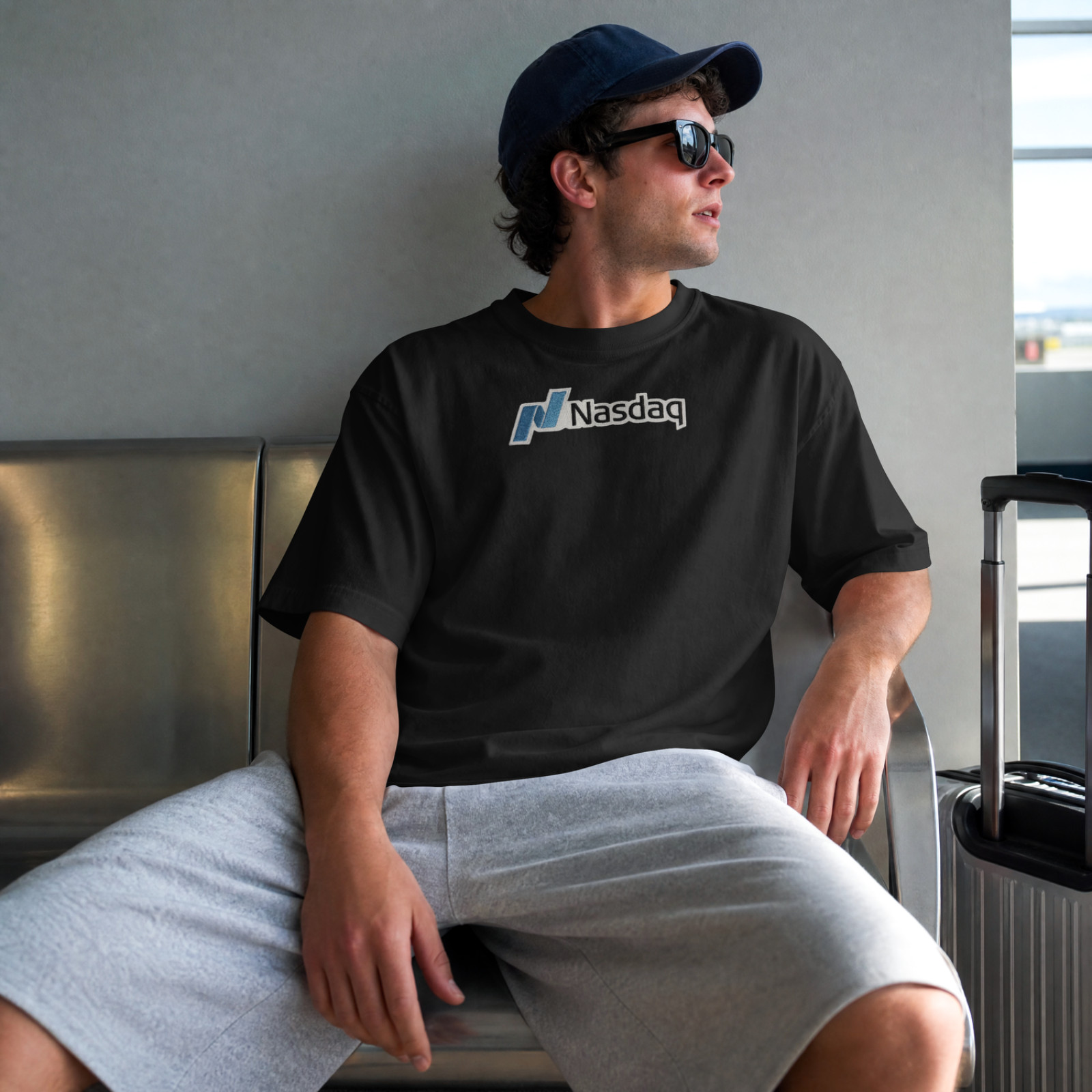 NASDAQ T-Shirt  High Quality 100% Cotton Oversized