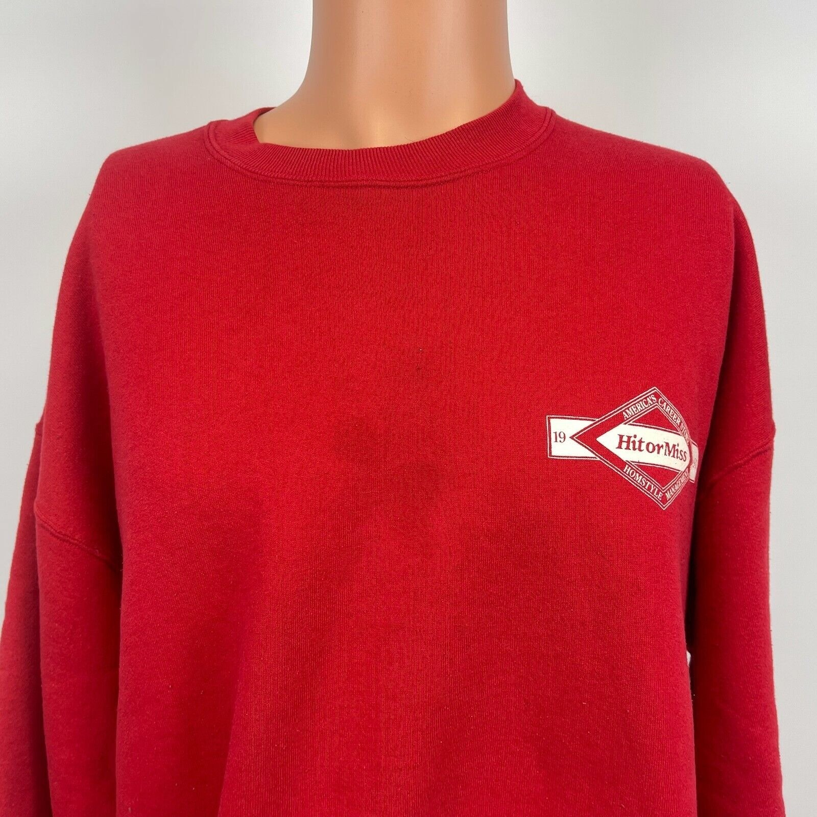 Vintage Hit Or Miss Crewneck Sweatshirt Mens Size 2XL Chain Store 90s Made USA
