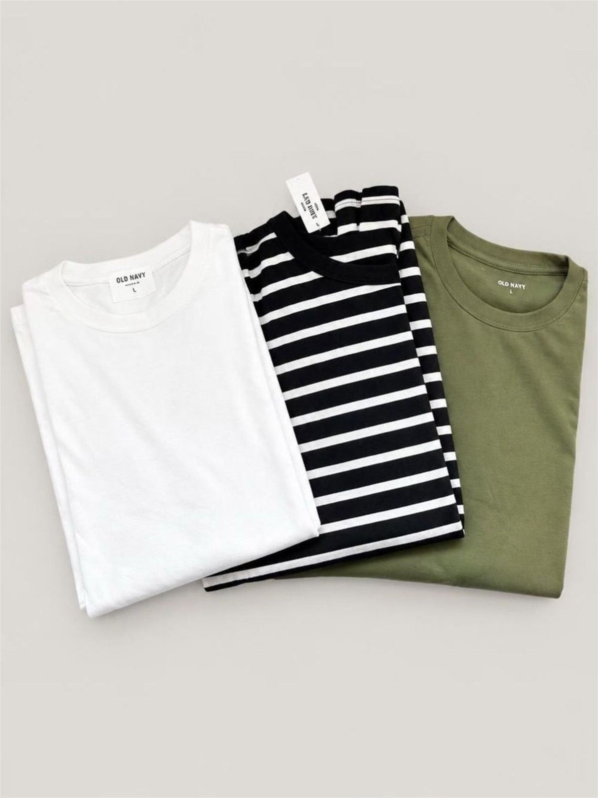 Set of 3 Old Navy Women’s Crew Neck Long- Sleeve T-Shirts - 2X