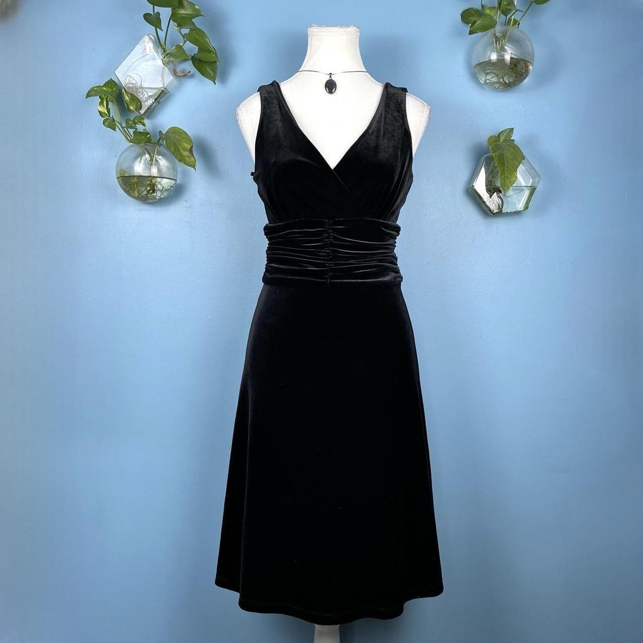 Vintage Black Velvet Le Château Dress Gothic Witch Whimsigoth