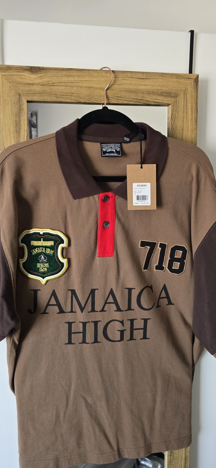 Denim Tears x Stussy Spades Team Polo \'Brown\' SZ XL