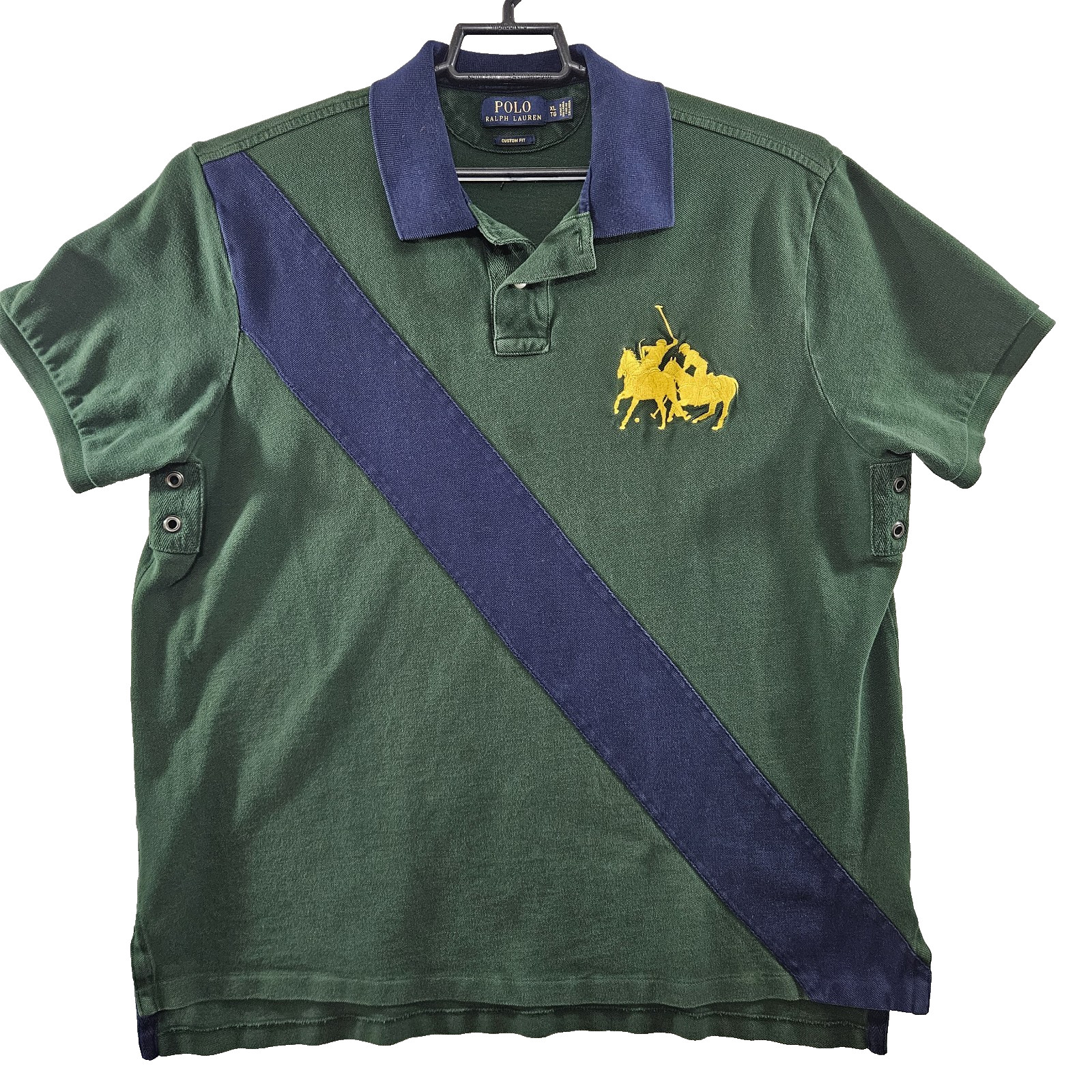 Vintage Polo Ralph Laurens Mens XL Short Sleeve Cotton Knit Vented Large Ponies