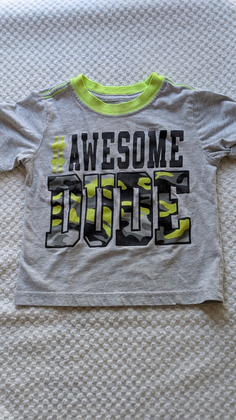 Healthtex Toddler Boys Short Sleeve Awesome Dude Shirt Size 2T