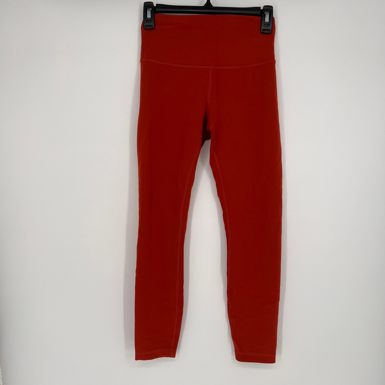 Lululemon Wunder High Rise Train Tight Leggings Women 6 Rust Orange Gym Training