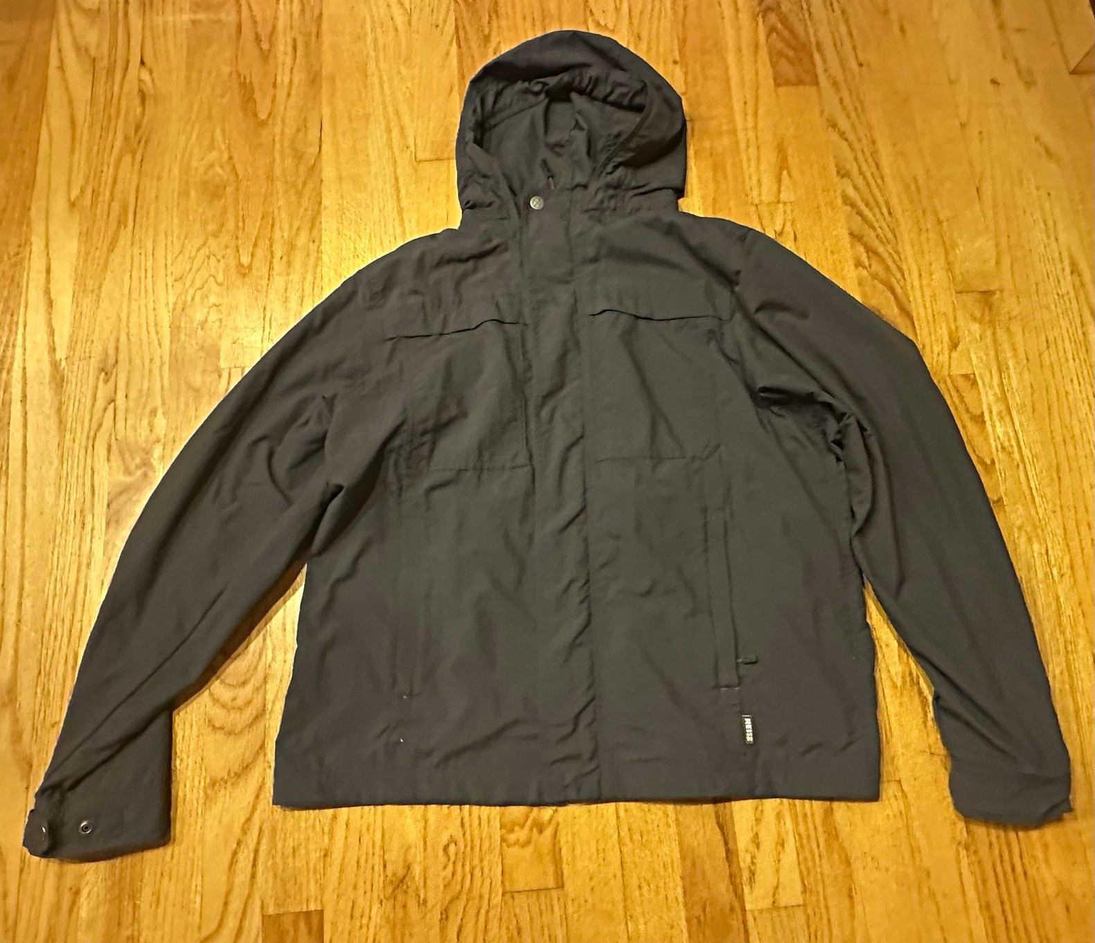REI Co-op Men\'s Gray Hooded Full Zip Softshell Jacket w/ Pockets Size L