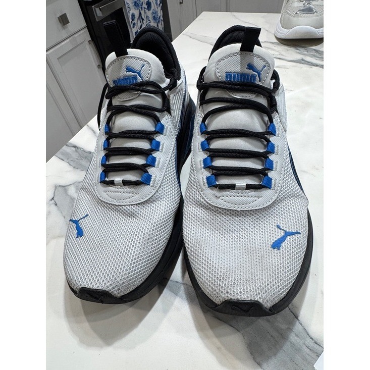 Puma Cell Vive Evo Sneakers Mens 9.5 Grey Blue Good Mesh Cushioned Running Shoes