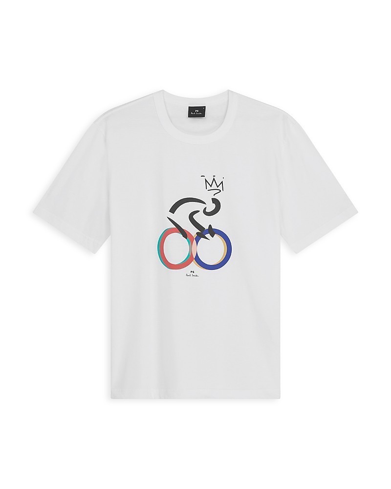 PS Paul Smith Graphic Tee Men\'s XXL White Crew Neck Short Sleeve Pullover